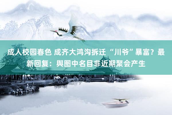 成人校园春色 成齐大鸿沟拆迁 “川爷”暴富？最新回复：舆图中名目非近期聚会产生