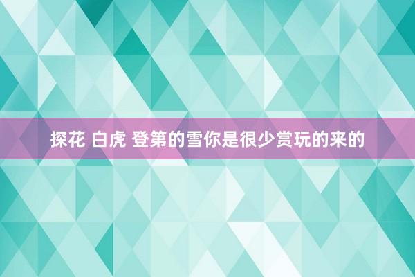 探花 白虎 登第的雪你是很少赏玩的来的