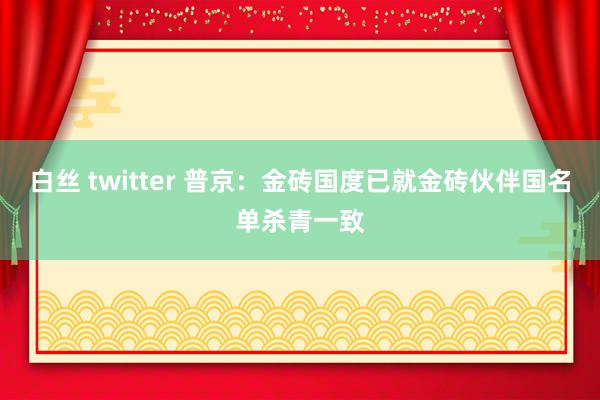 白丝 twitter 普京：金砖国度已就金砖伙伴国名单杀青一致