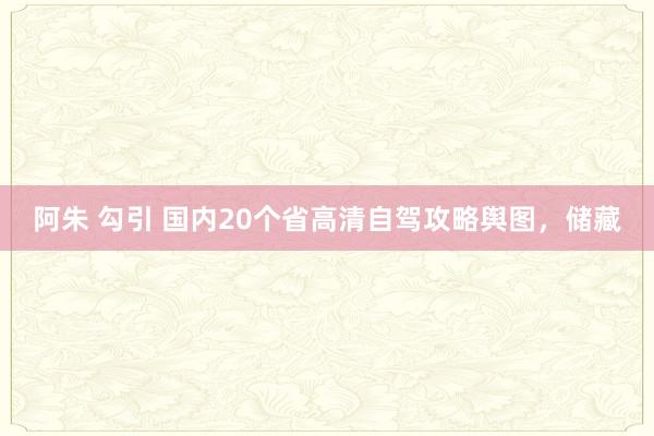 阿朱 勾引 国内20个省高清自驾攻略舆图，储藏