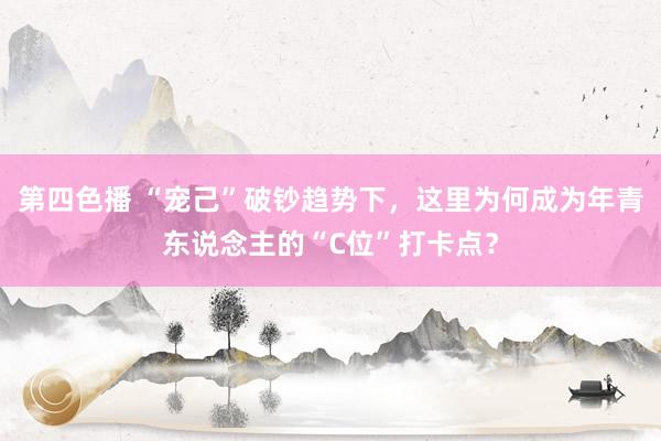 第四色播 “宠己”破钞趋势下，这里为何成为年青东说念主的“C位”打卡点？