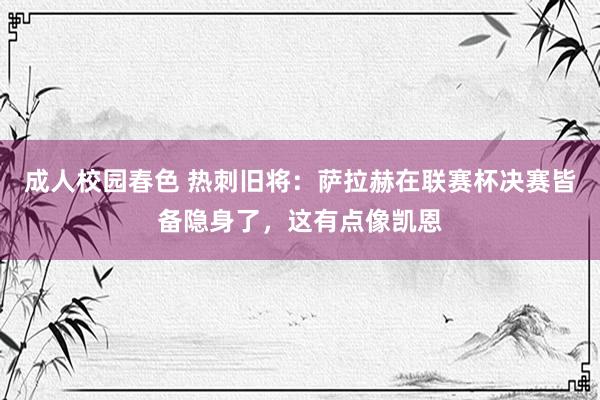 成人校园春色 热刺旧将：萨拉赫在联赛杯决赛皆备隐身了，这有点像凯恩