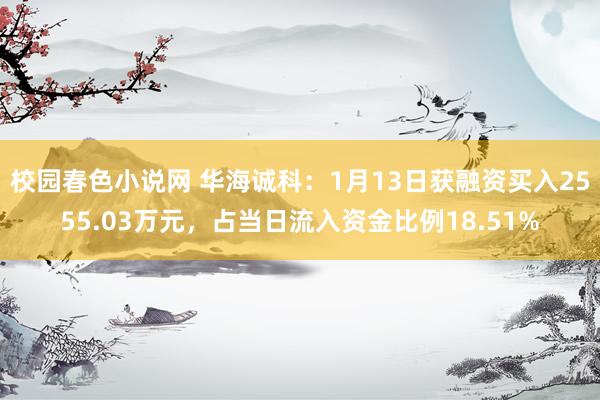 校园春色小说网 华海诚科：1月13日获融资买入2555.03万元，占当日流入资金比例18.51%