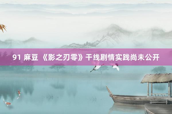 91 麻豆 《影之刃零》干线剧情实践尚未公开