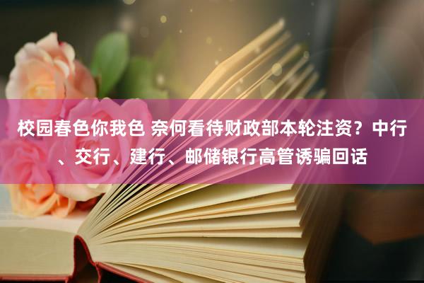 校园春色你我色 奈何看待财政部本轮注资？中行、交行、建行、邮储银行高管诱骗回话