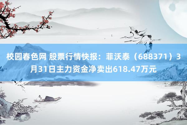 校园春色网 股票行情快报：菲沃泰（688371）3月31日主力资金净卖出618.47万元