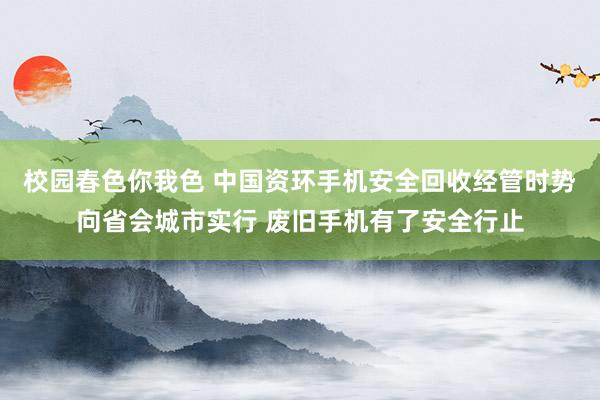 校园春色你我色 中国资环手机安全回收经管时势向省会城市实行 废旧手机有了安全行止
