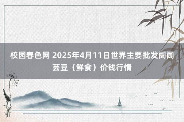 校园春色网 2025年4月11日世界主要批发阛阓芸豆（鲜食）价钱行情