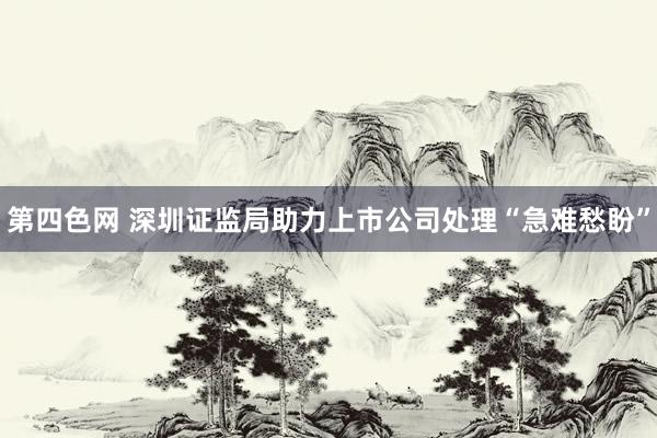 第四色网 深圳证监局助力上市公司处理“急难愁盼”