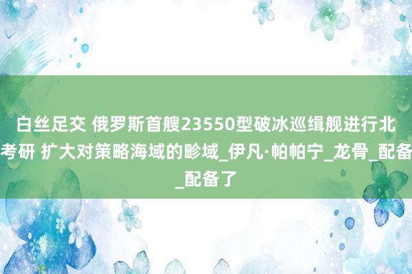 白丝足交 俄罗斯首艘23550型破冰巡缉舰进行北极考研 扩大对策略海域的畛域_伊凡·帕帕宁_龙骨_配备了
